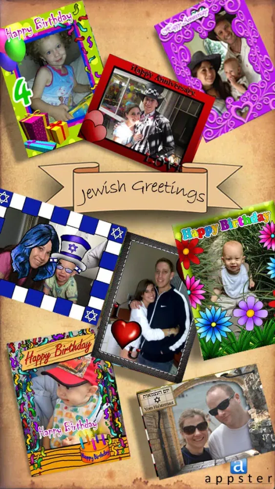 Screenshot di Jewish Greetings and Photo Editor FREE including Rosh Hashana birthday הולדת and thank you card כרטיס