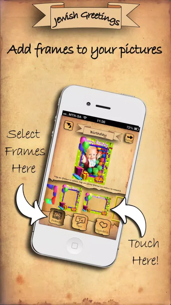 Screenshot di Jewish Greetings and Photo Editor FREE including Rosh Hashana birthday הולדת and thank you card כרטיס