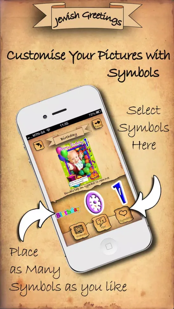 Screenshot di Jewish Greetings and Photo Editor FREE including Rosh Hashana birthday הולדת and thank you card כרטיס