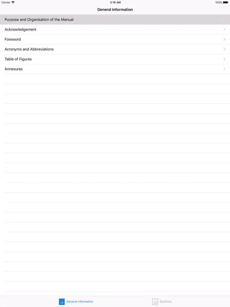 Ảnh chụp màn hình của ICSM Manual iPad 