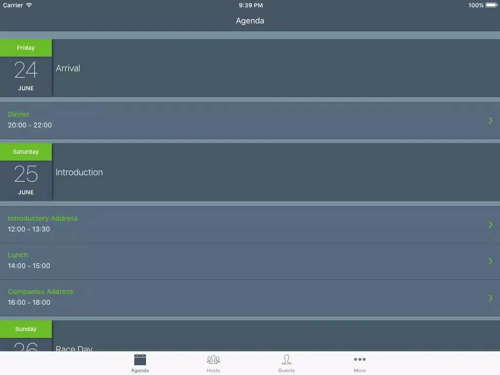 Capturas de pantalla de The Hub Dimension Data iPad 
