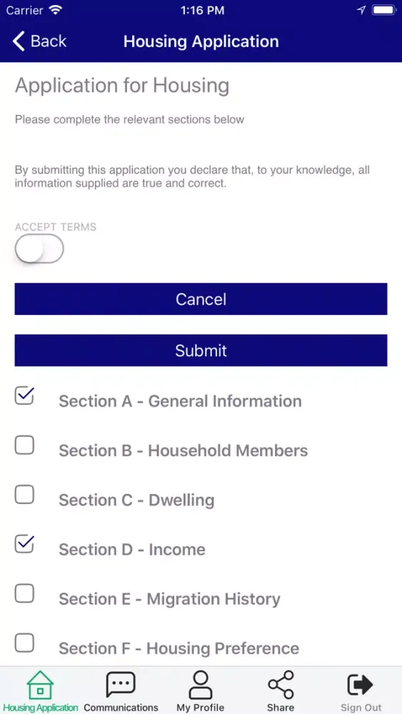 SITA Housing Screenshots