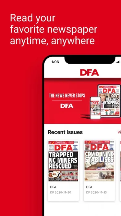 DFA News Screenshots