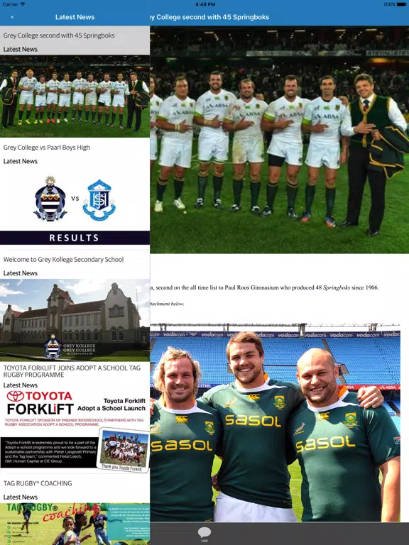 Screenshot di Game On Rugby iPad 