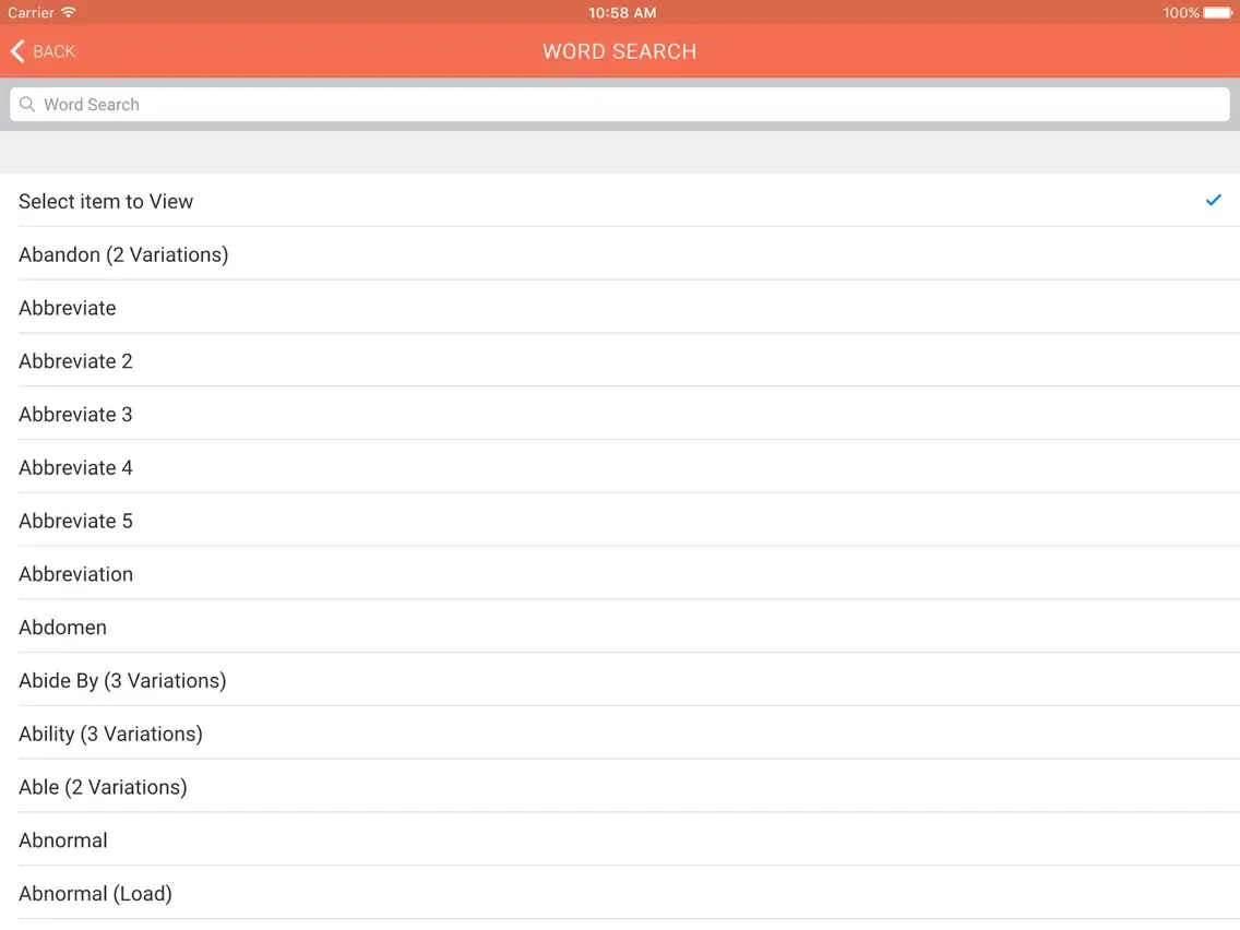 Screenshot di SASL iPad 