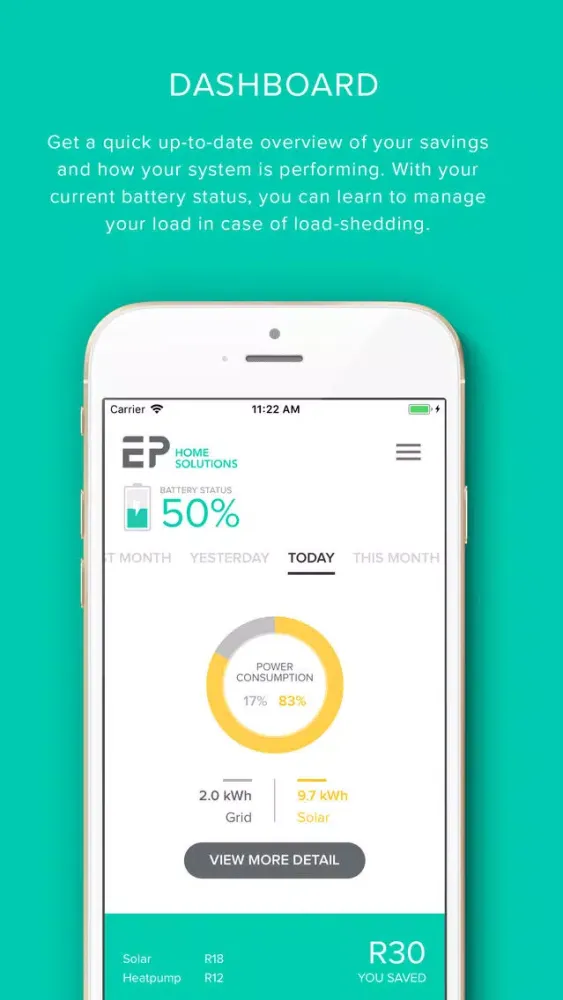 EP Home Energy Hub Screenshots