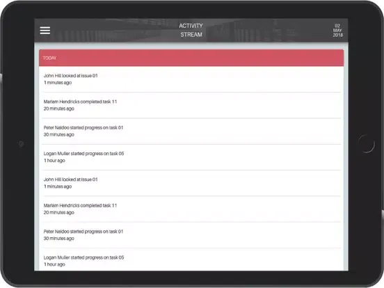 Tangkapan skrin Facility Rep iPad 