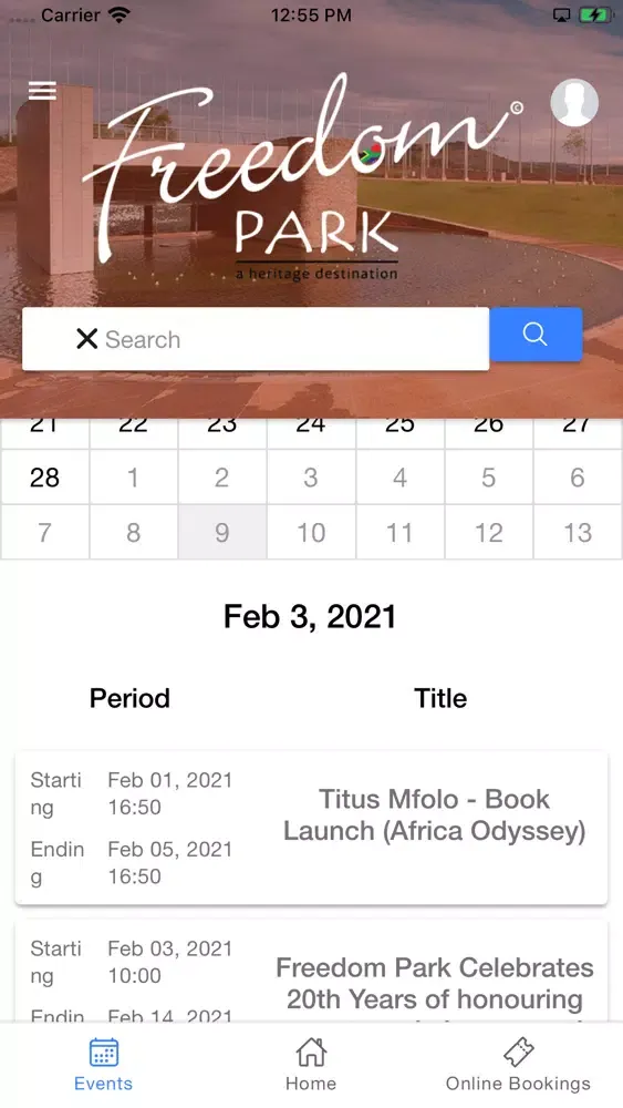 Ảnh chụp màn hình của Freedom Park App