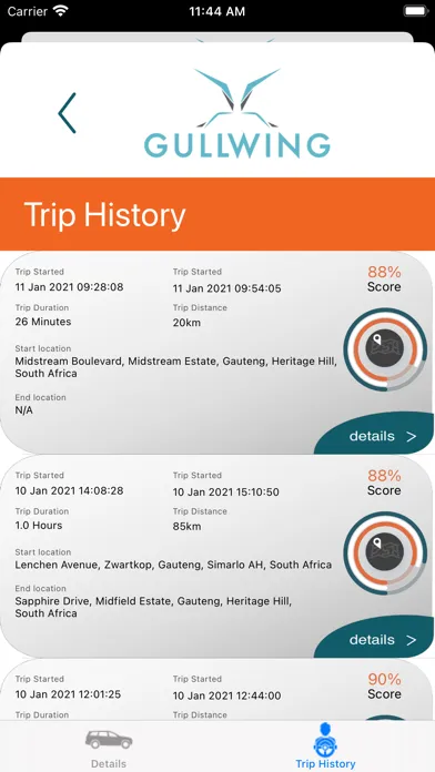 Zrzuty ekranu Gullwing Trip Monitor