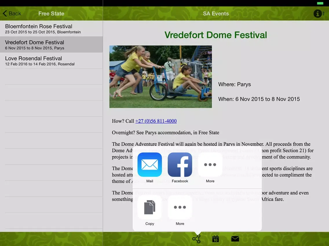 SA Events iPad 應用截圖