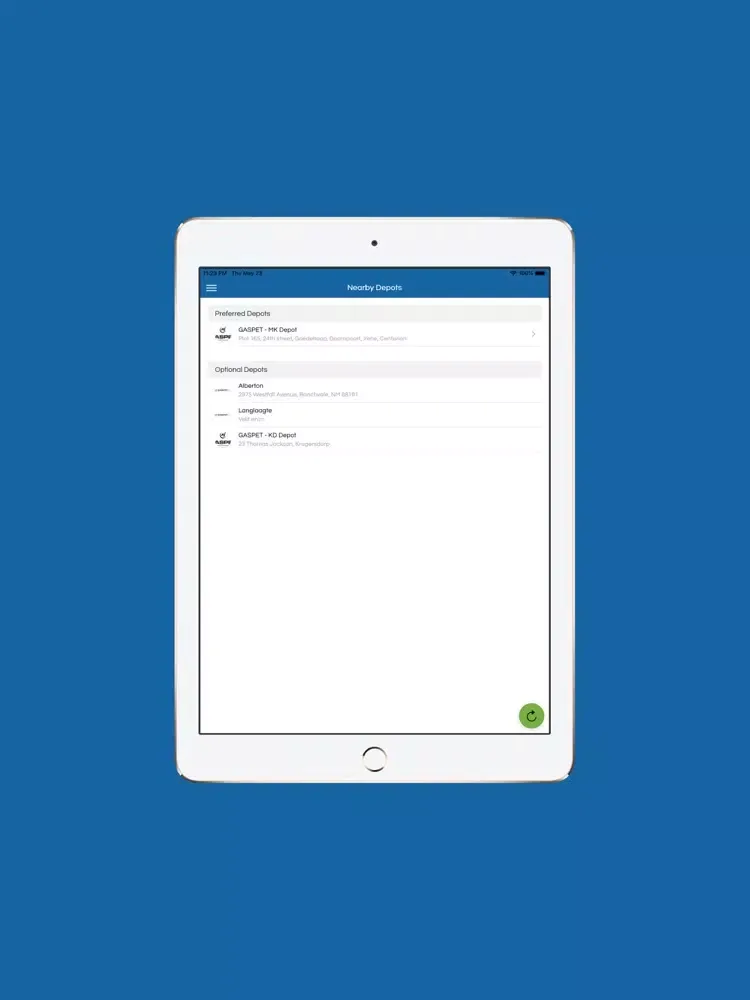iFuel Solutions iPad  Ekran Görüntüleri