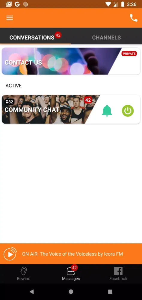 ICORA FM 100.4 Screenshots
