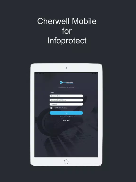 Cherwell Mobile - Infoprotect iPad  Screenshots