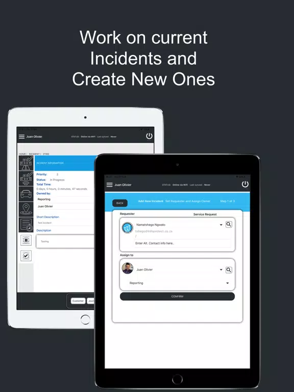 Cherwell Mobile - Infoprotect iPad  Screenshots