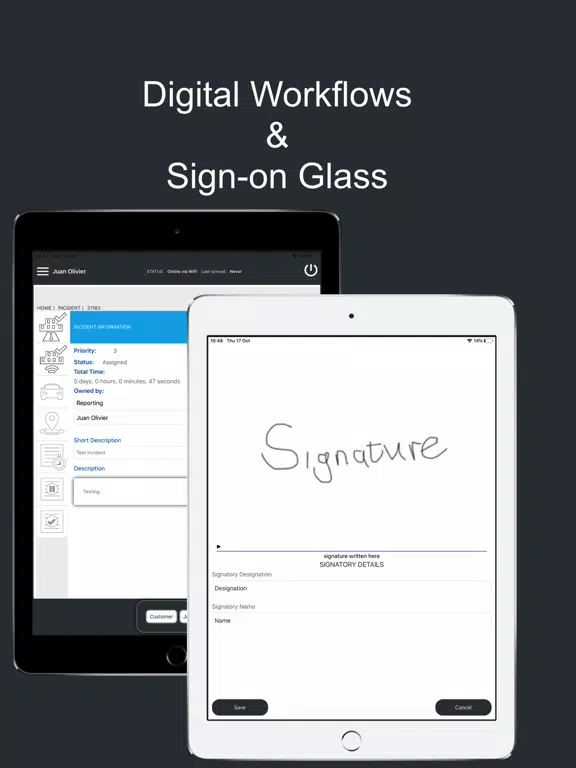Cherwell Mobile - Infoprotect iPad  Screenshots