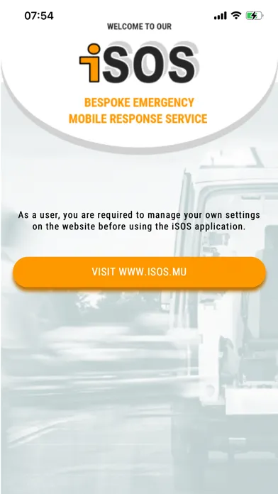 Tangkapan layar iSOS App
