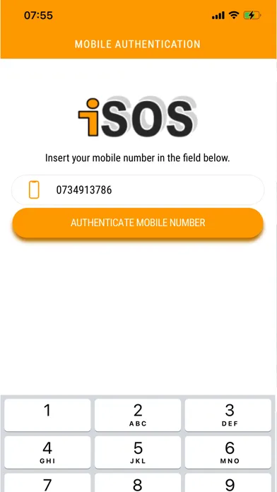 Tangkapan layar iSOS App