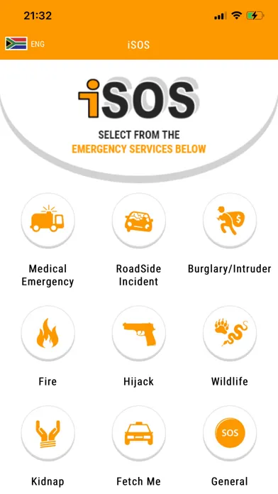 Tangkapan layar iSOS App