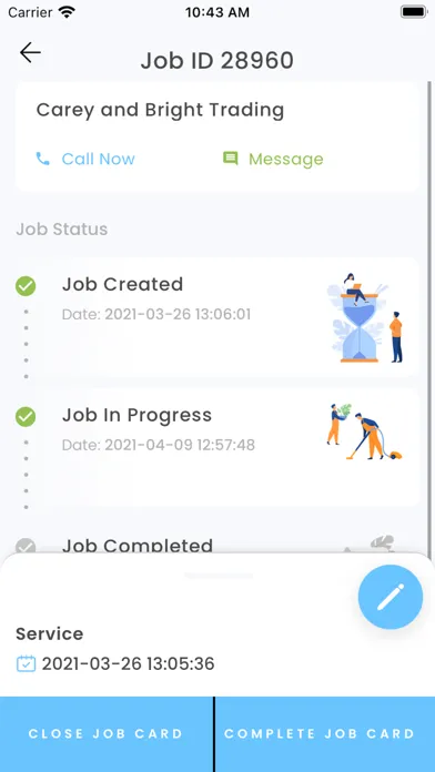 Capturas de tela do Job-Box