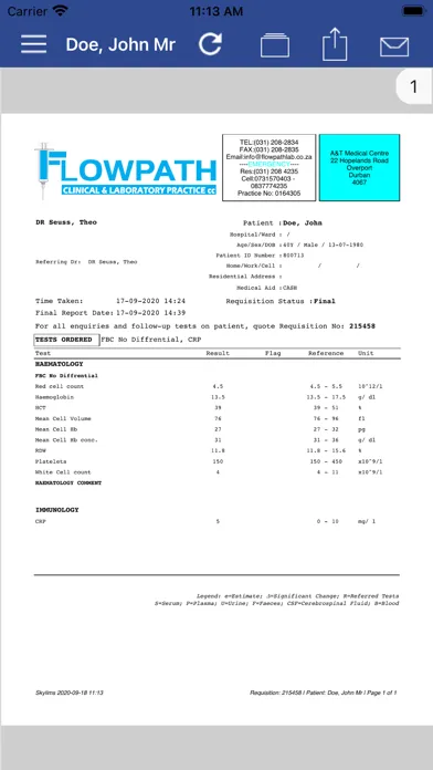 Capturas de tela do FlowPath Lab
