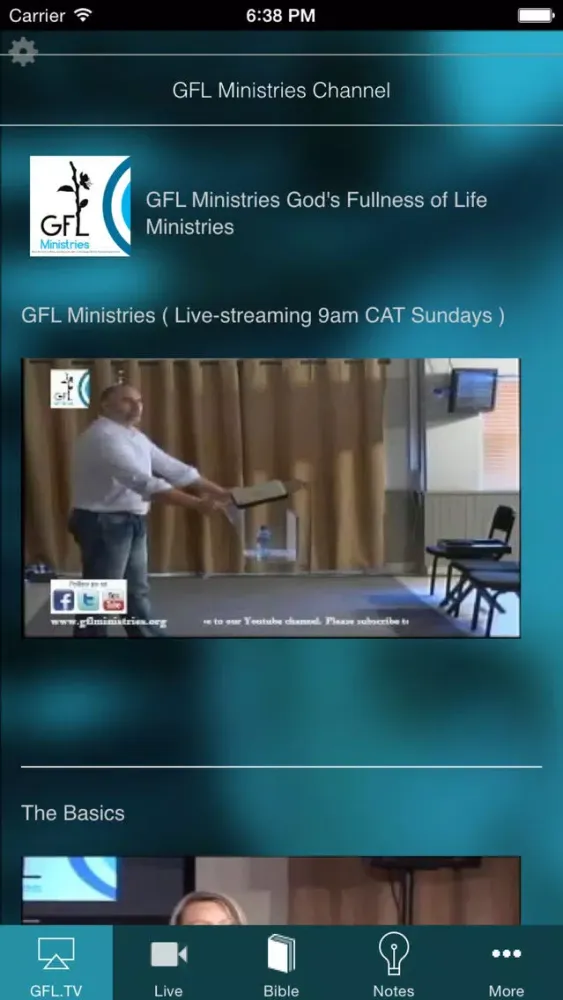 Tangkapan skrin GFLMinistries