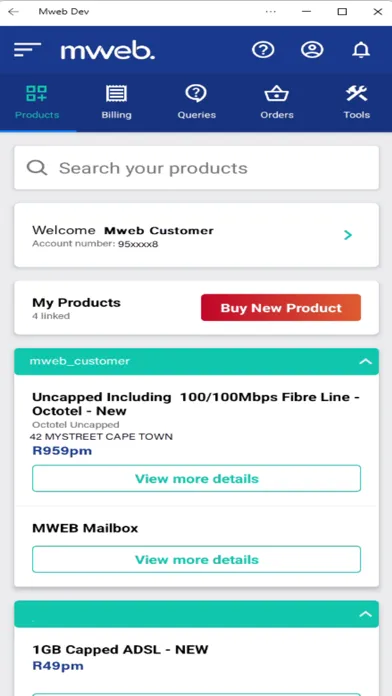 Mweb應用截圖