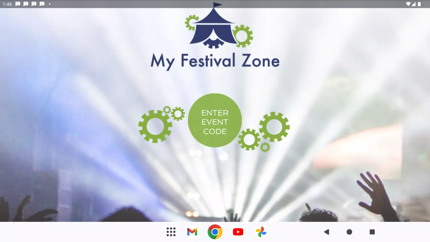 Tangkapan skrin My Festival Zone