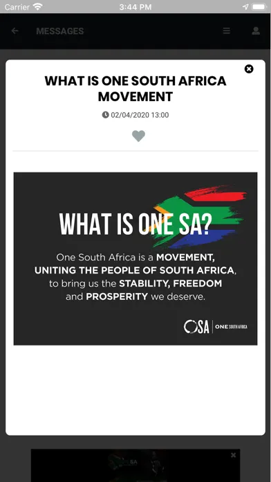 ภาพหน้าจอของ One South Africa Movement