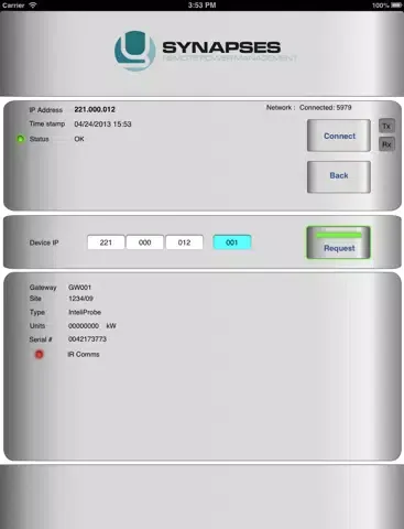Capturas de tela do Synapses AMR iPad 