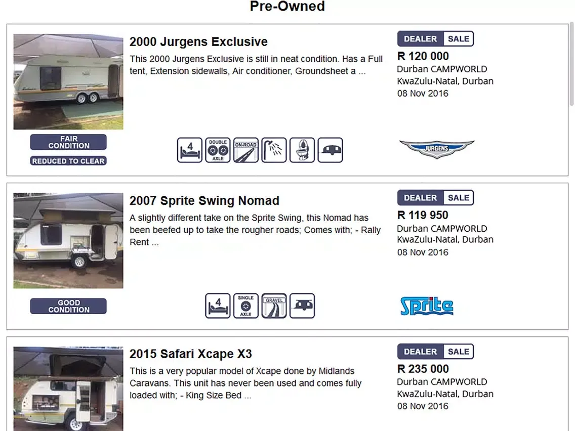 Zrzuty ekranu Durban CAMPWORLD iPad 