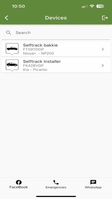 Captures d'écran de Selftrack Tracking