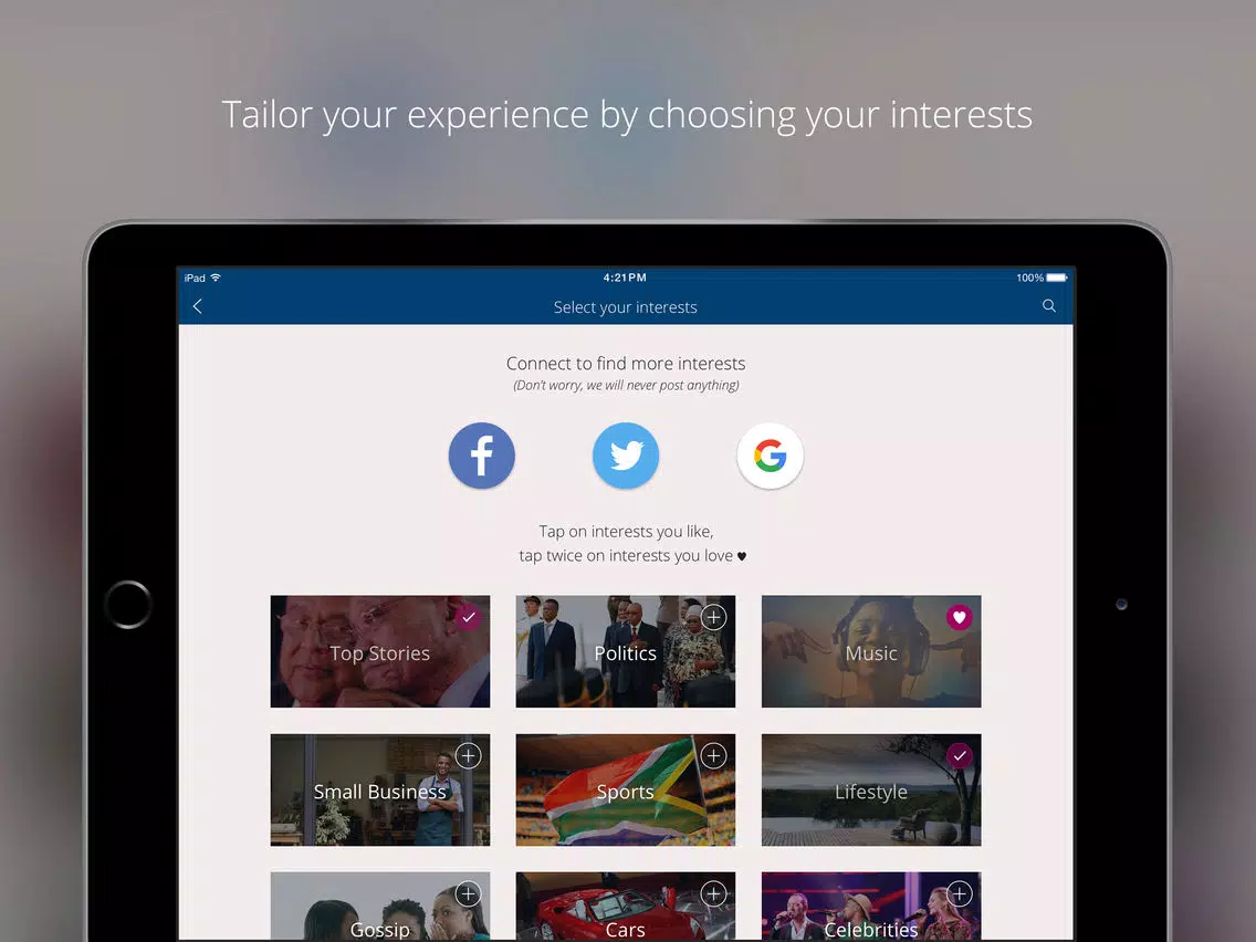 Capturas de pantalla de Sliced: Local & Global News iPad 