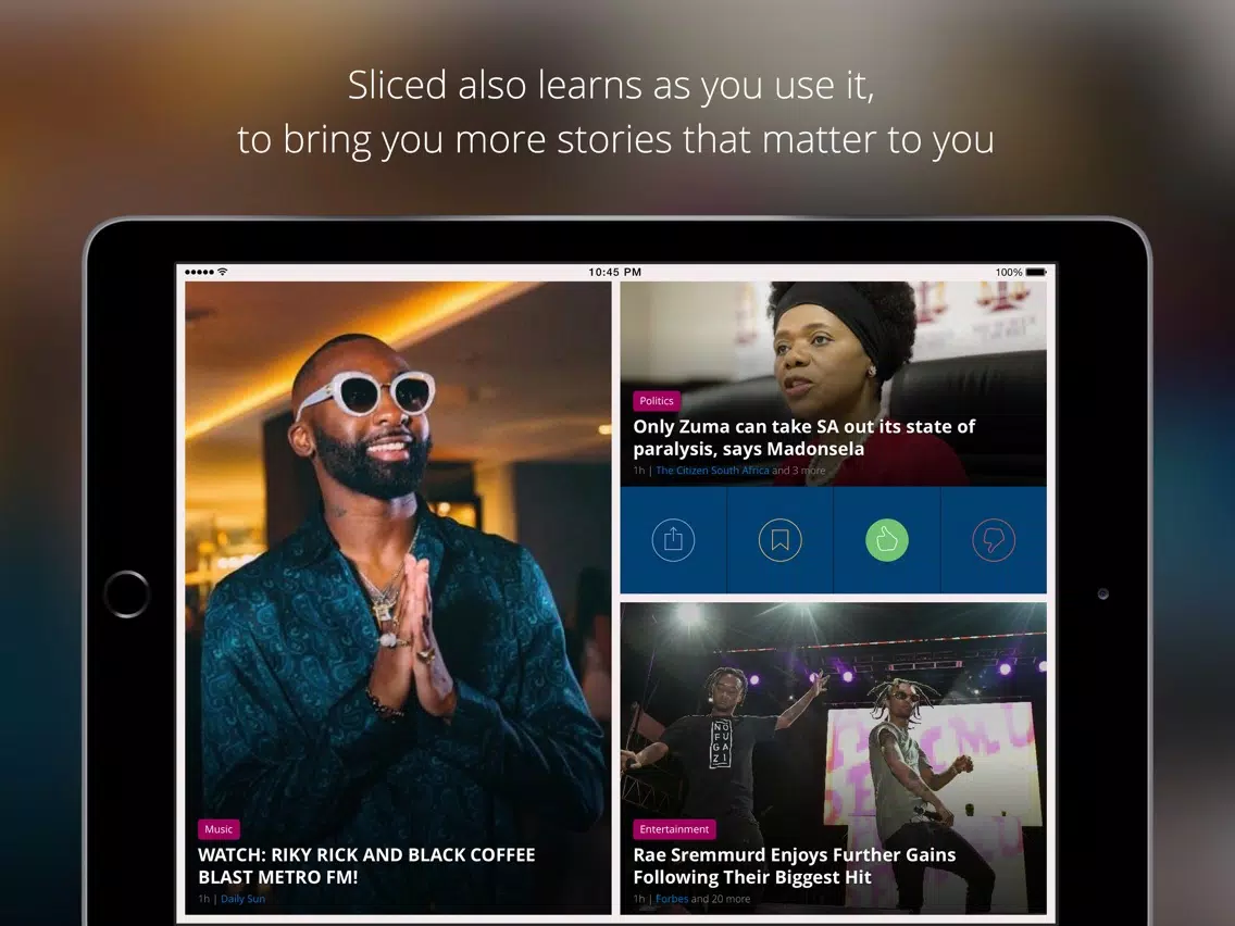 Capturas de pantalla de Sliced: Local & Global News iPad 