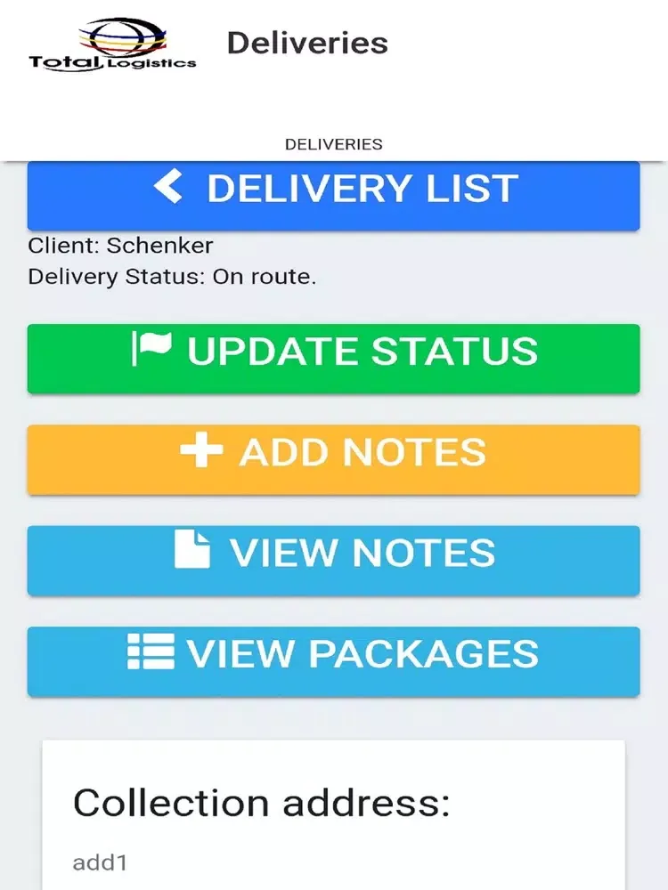 Total Logistics App iPad  Screenshots