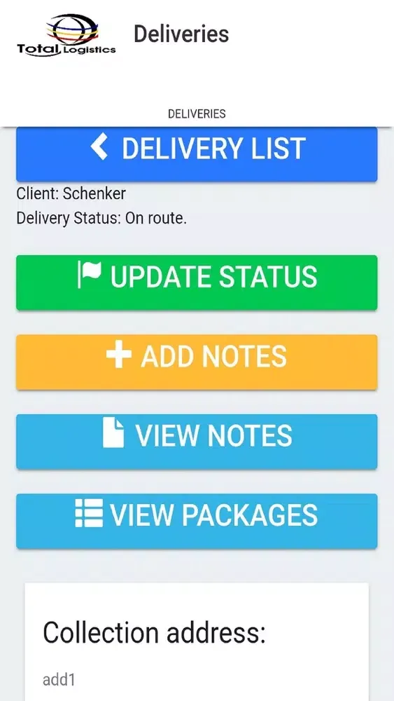 Total Logistics App Screenshots