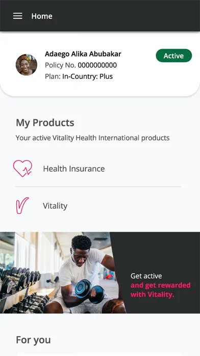 ภาพหน้าจอของ Vitality Health International