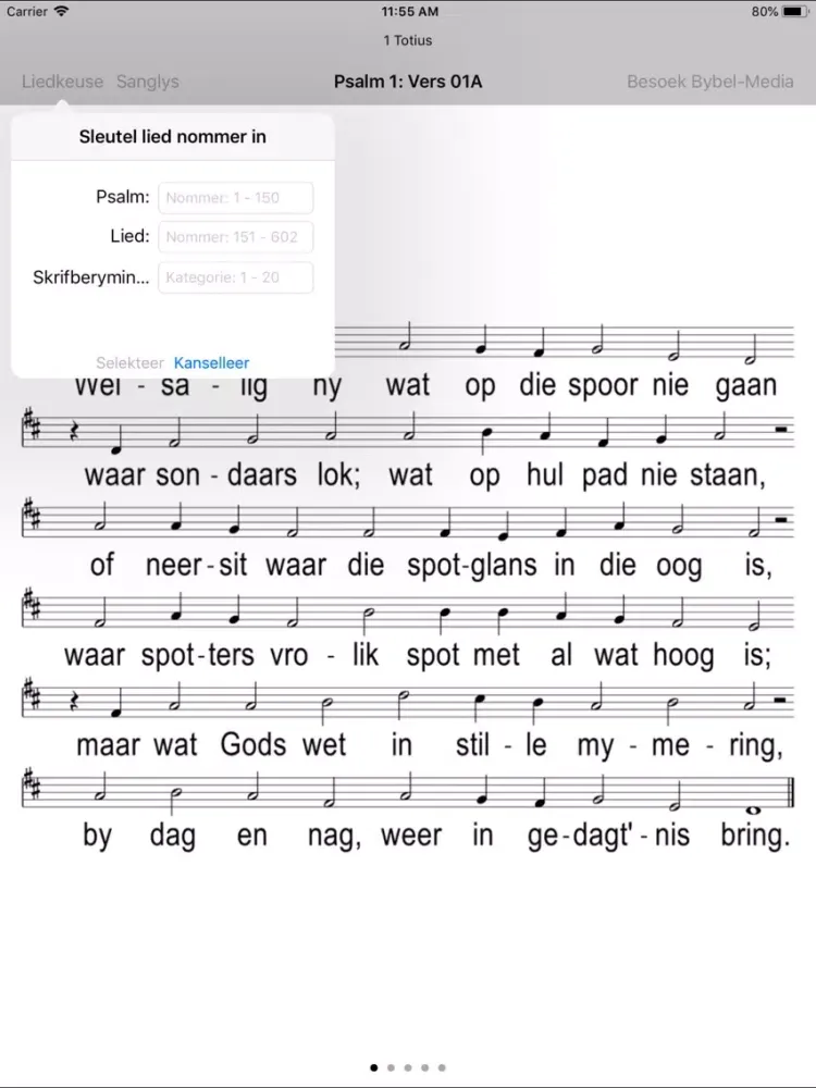 Captures d'écran de Liedboek (Gereformeerd) iPad 