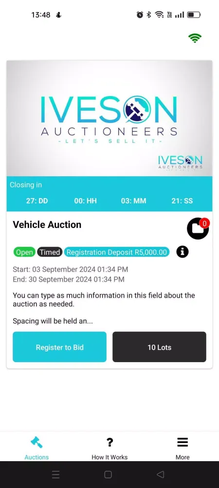 Iveson Auctions スクリーンショット