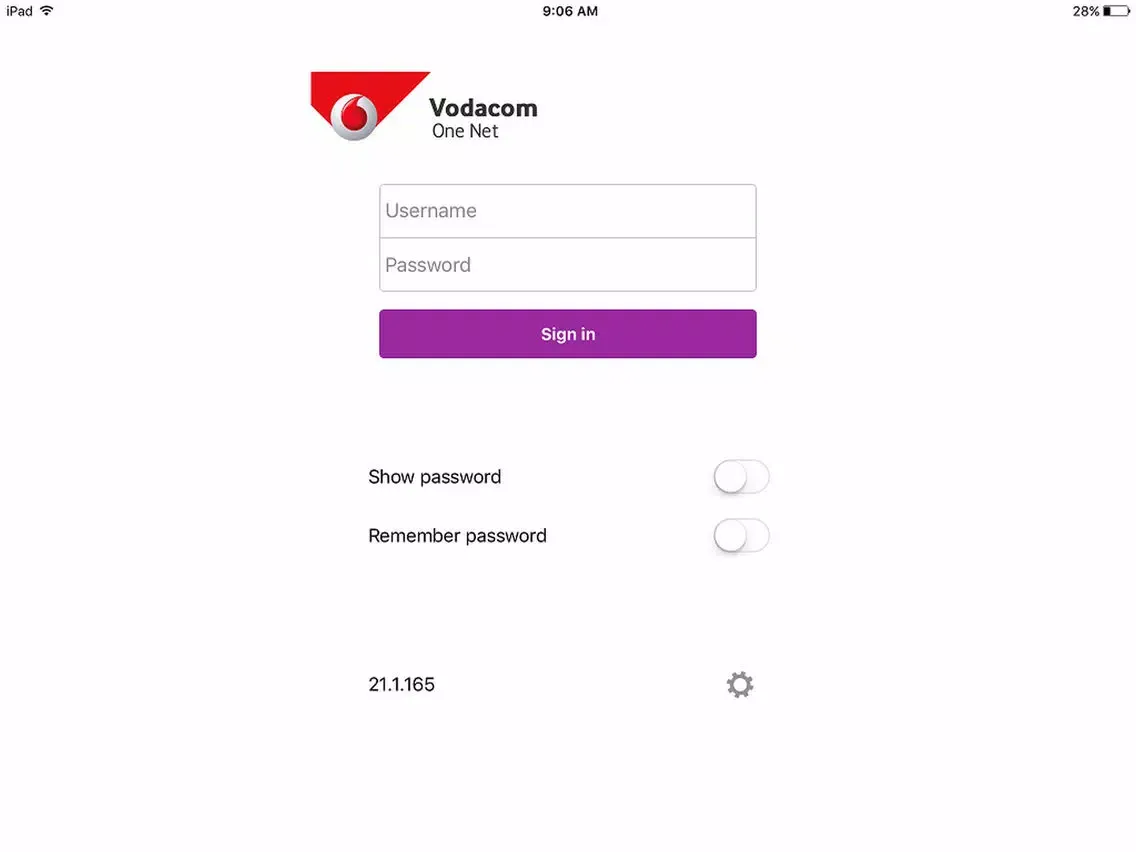 Captures d'écran de Vodacom One Net Business "for iPad" iPad 