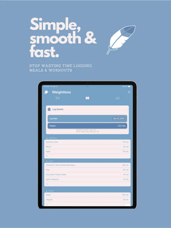 Captures d'écran de Weightless: Calorie Tracker iPad 