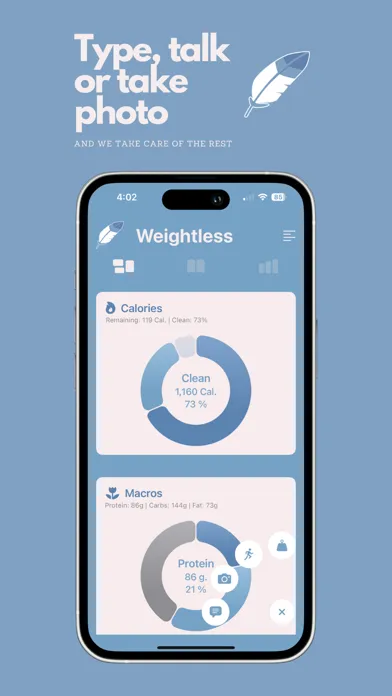Captures d'écran de Weightless: Calorie Tracker