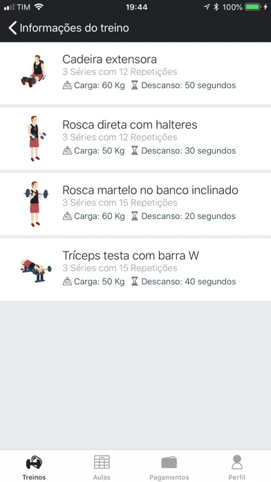 ภาพหน้าจอของ Treino e Saúde - Sua academia