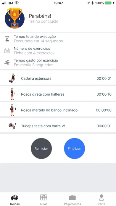ภาพหน้าจอของ Treino e Saúde - Sua academia