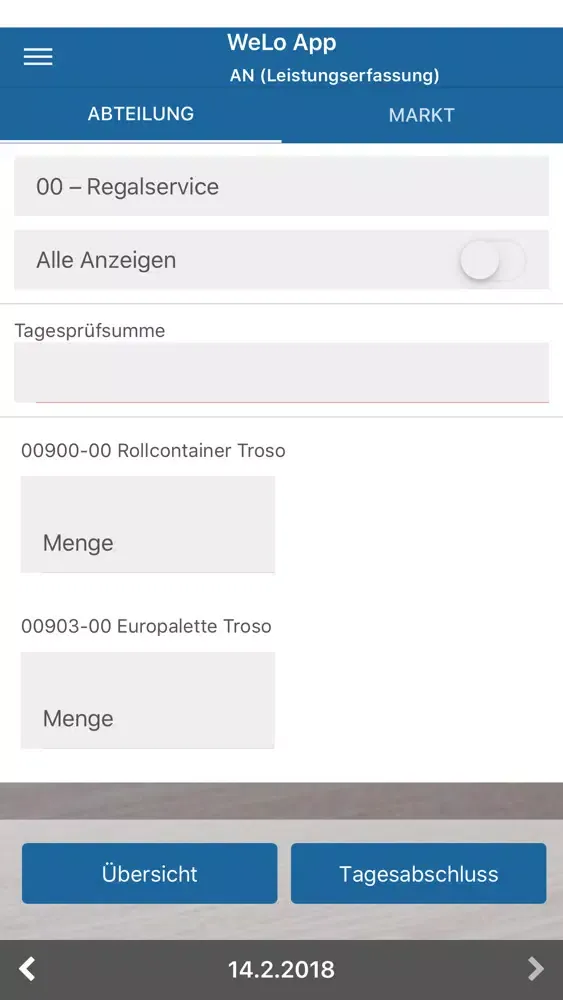 Zahlenwerk WeLo App Ekran Görüntüleri