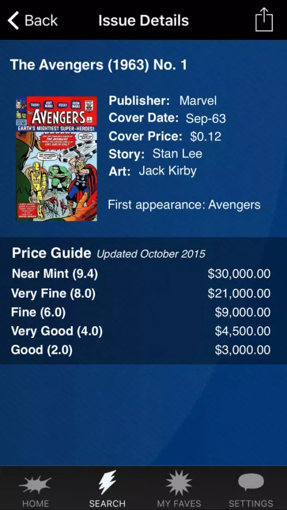 Tangkapan layar Zap-Kapow! The Comic Book Price Guide