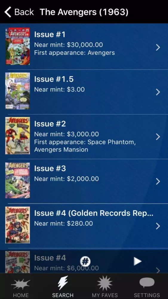 Tangkapan layar Zap-Kapow! The Comic Book Price Guide