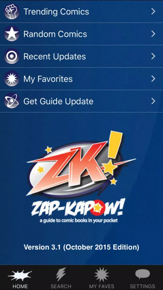 Tangkapan layar Zap-Kapow! The Comic Book Price Guide