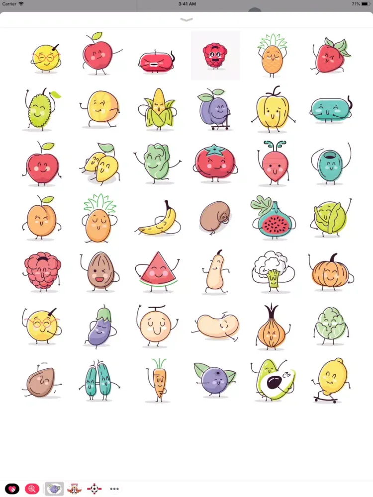 Veggiemoji Moody Fregetables iPad  スクリーンショット