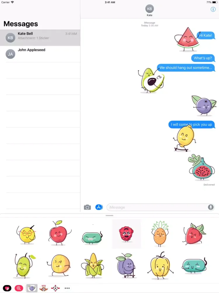 Veggiemoji Moody Fregetables iPad  スクリーンショット