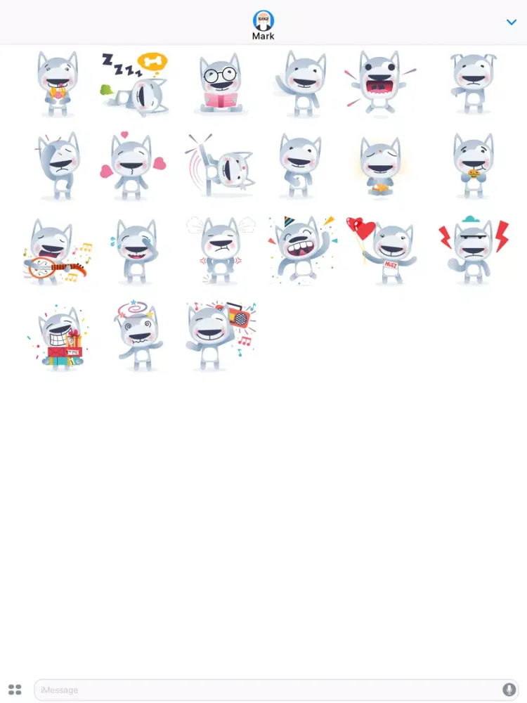 Zrzuty ekranu Wolfy The Dog - Sticker Pack iPad 